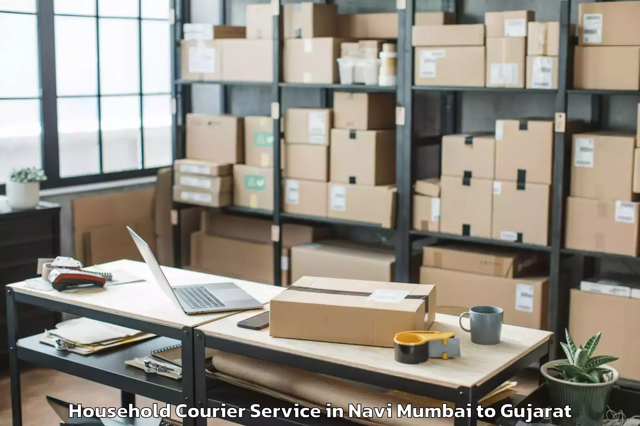 Efficient Navi Mumbai to Amreli Household Courier